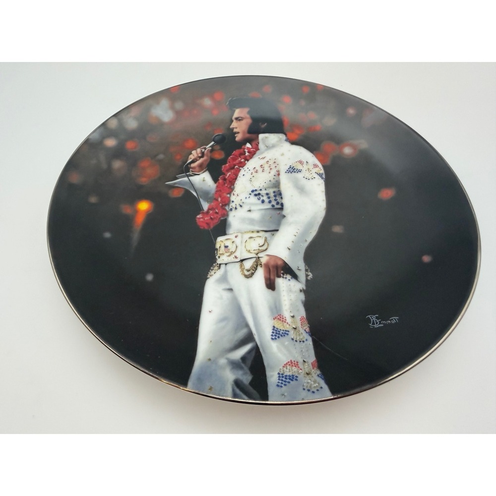 Elvis Presley Aloha From Hawaii Collector Plate Bruce Emmett Delphi 1991 7907A